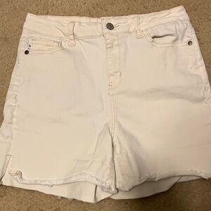 Judy Blue Cream High-Rise Denim Shorts